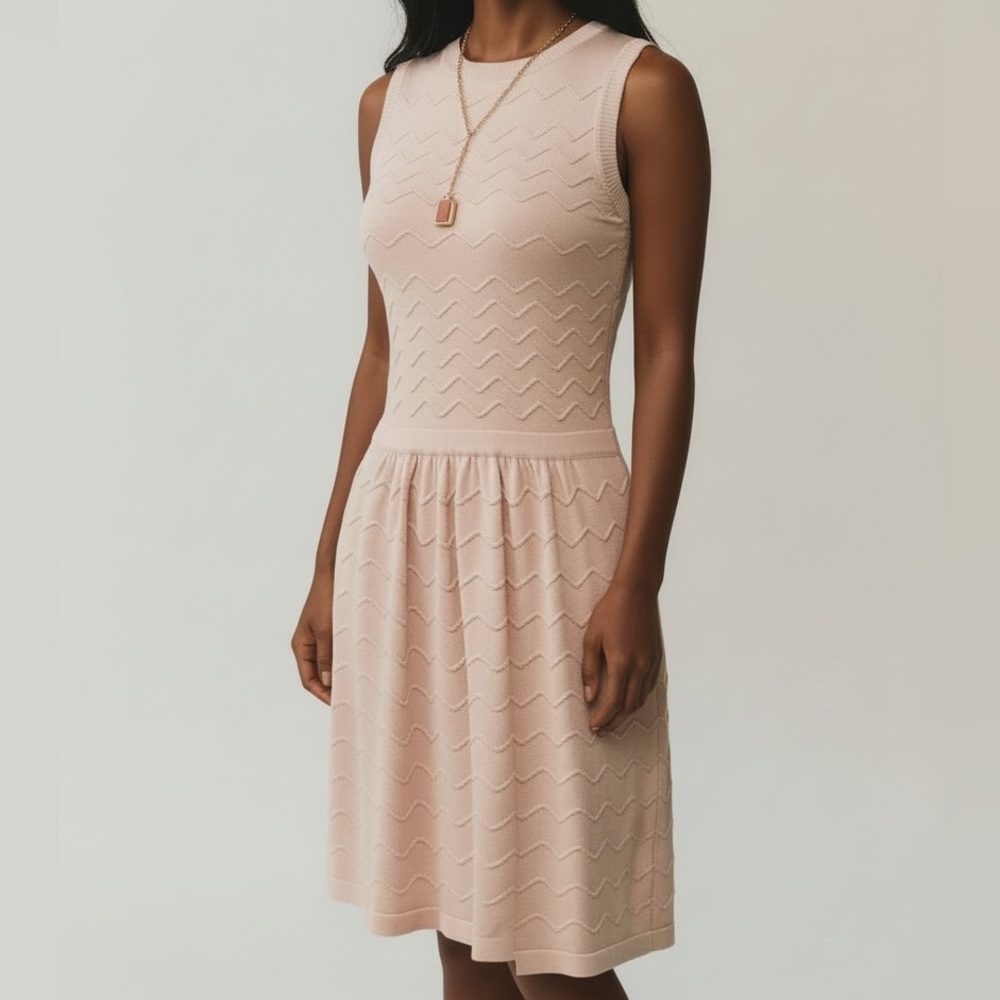 Romeo and Juliet Couture Pink Knit Fit & Flare Sweater Dress